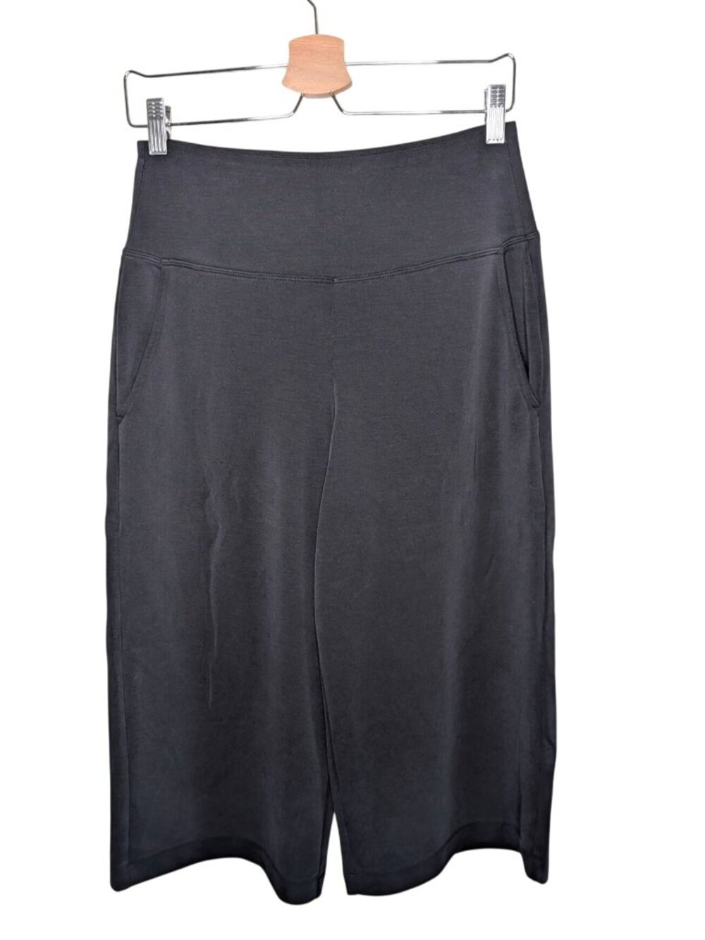 Athleta Seasoft Wide Crop Pants Black S 882621